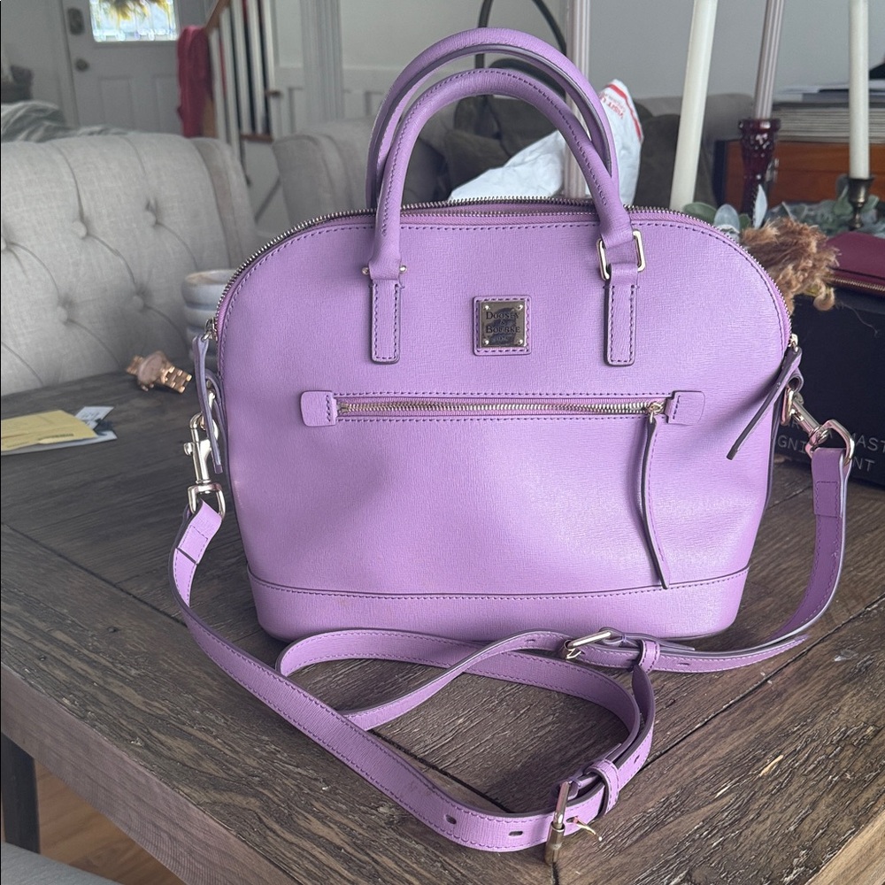 Dooney & Bourke Domed Zip Satchel light mauve
